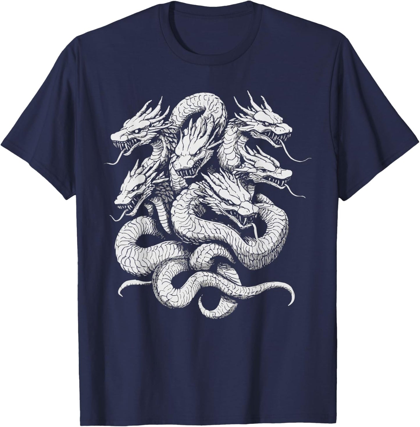 Lernaean Hydra Snake Mythical Creature Greek Mythology T-Shirt - T-Shirt | Navy