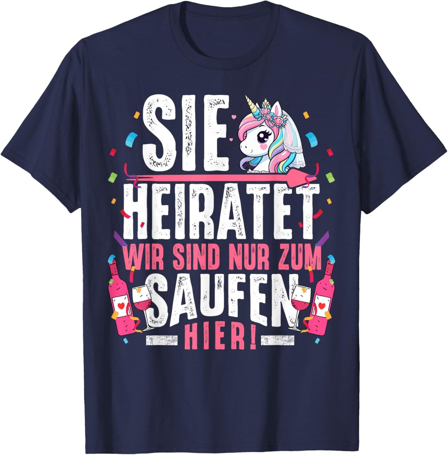 Hen Party Women JGA Shirt Hen Night , black T-Shirt - T-Shirt | Navy