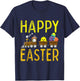 Happy Easter Train Bunny Chick Eggs Cute Boys Kids Toddlers T-Shirt - T-Shirt | Navy
