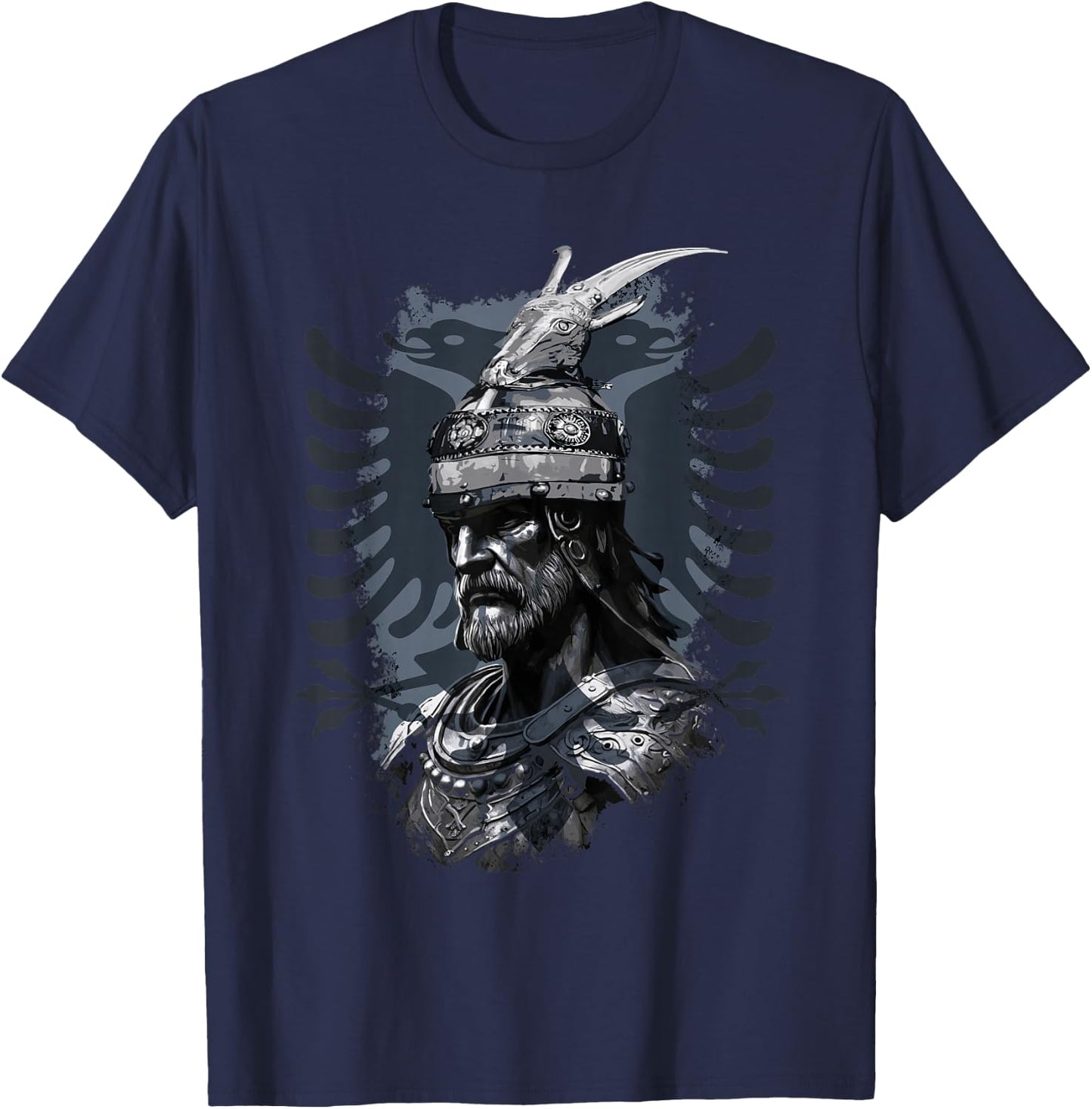 Albanien Albanischer Adler Kosovo Skënderbeu Skanderbeg Albanischer Nationalheld Adler Kosovo Albaner , Erwachsene und Kinder, Schwarz, S, EU 38/40 T-Shirt - T-Shirt | Navy