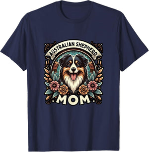 Australian Shepherd Mom Australian Shepherds Lover Aussie T-Shirt - T-Shirt | Navy
