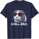 Chill Bruh – Lustiger Meerschweinchen Mit Sonnenbrille T-Shirt - T-Shirt | Navy