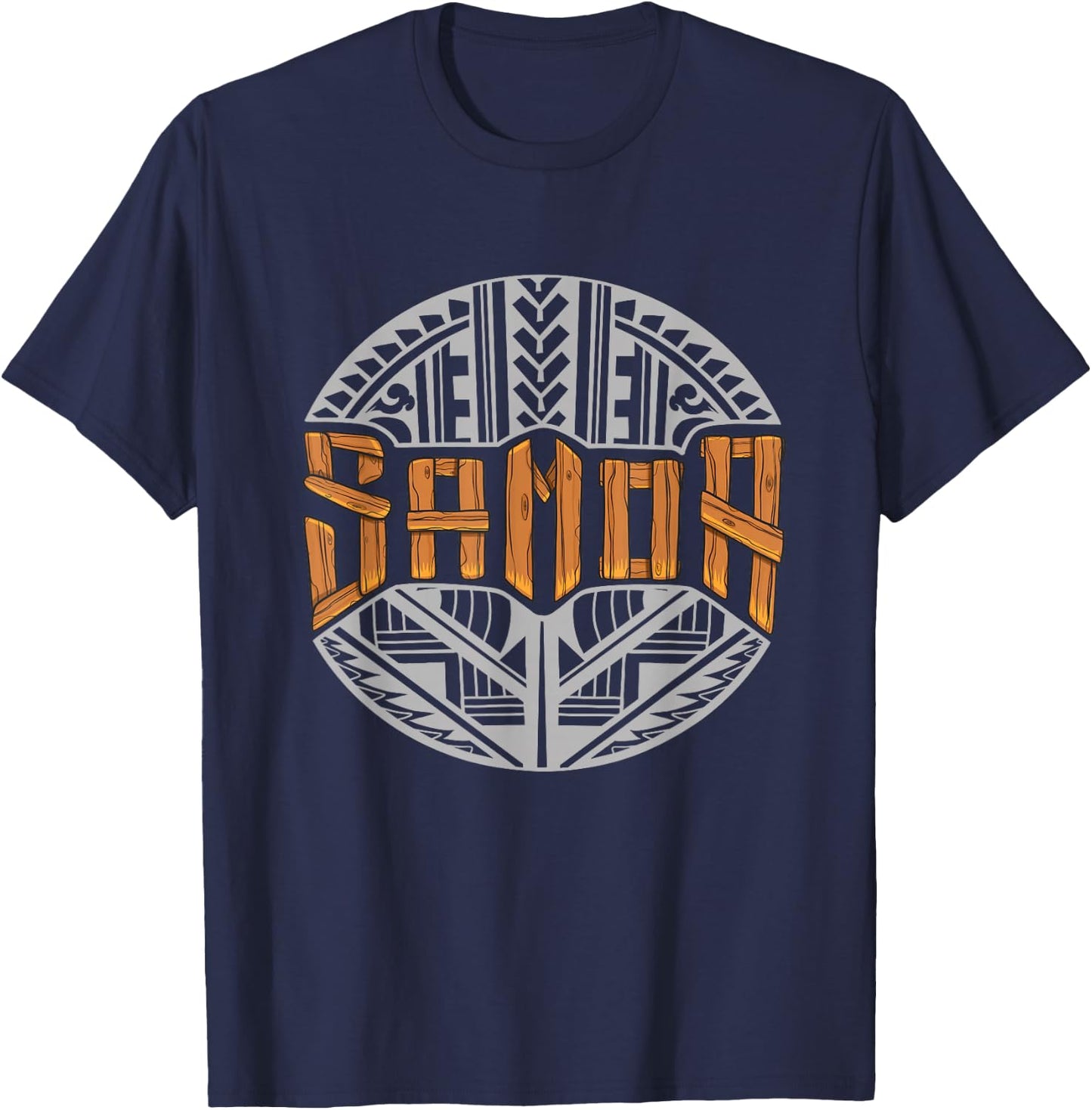Samoa Family Pride Polynesian Warrior Tatau Samoan Flag T-Shirt - T-Shirt | Navy