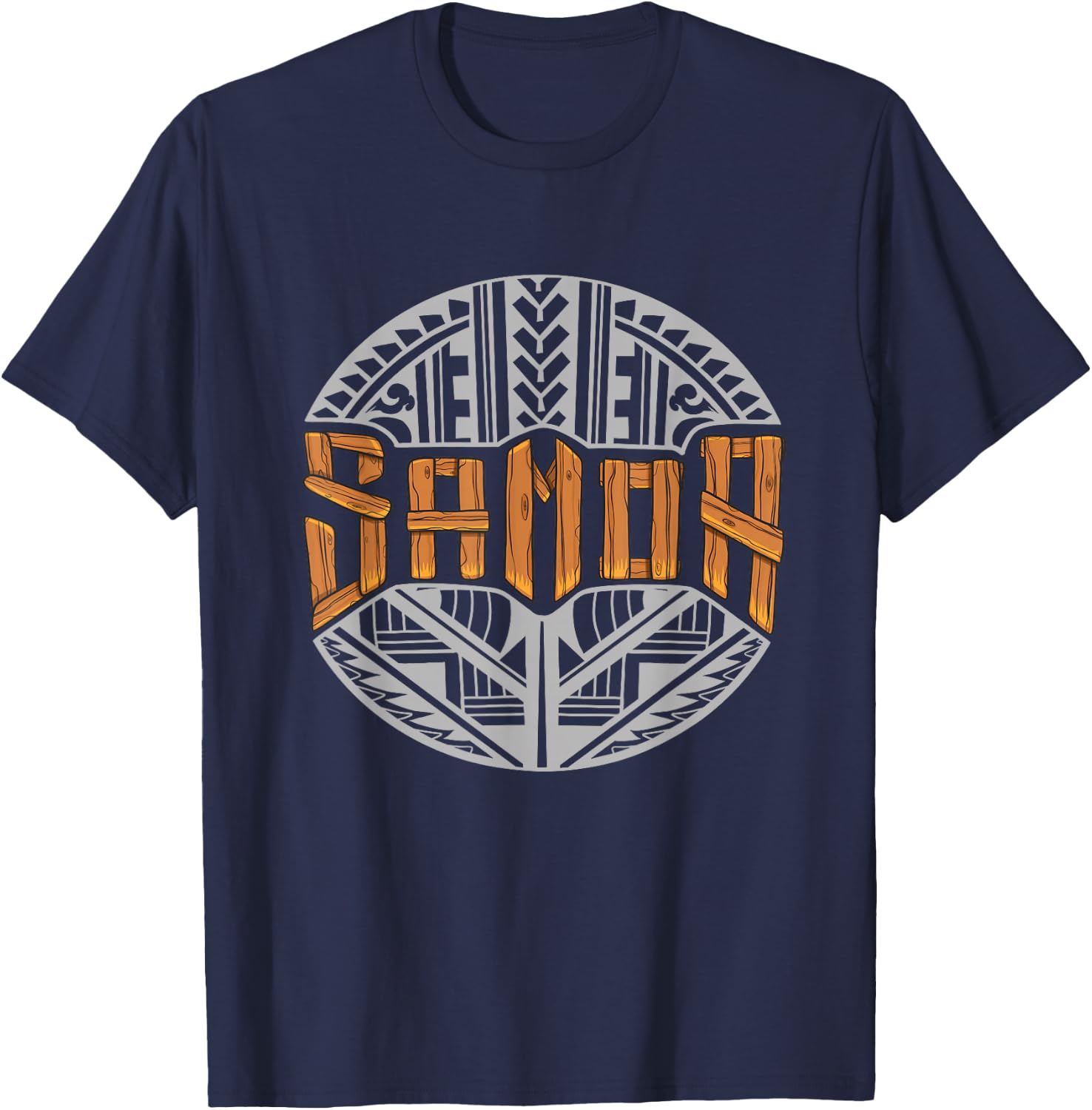 Samoa Family Pride Polynesian Warrior Tatau Samoan Flag T-Shirt - T-Shirt | Navy