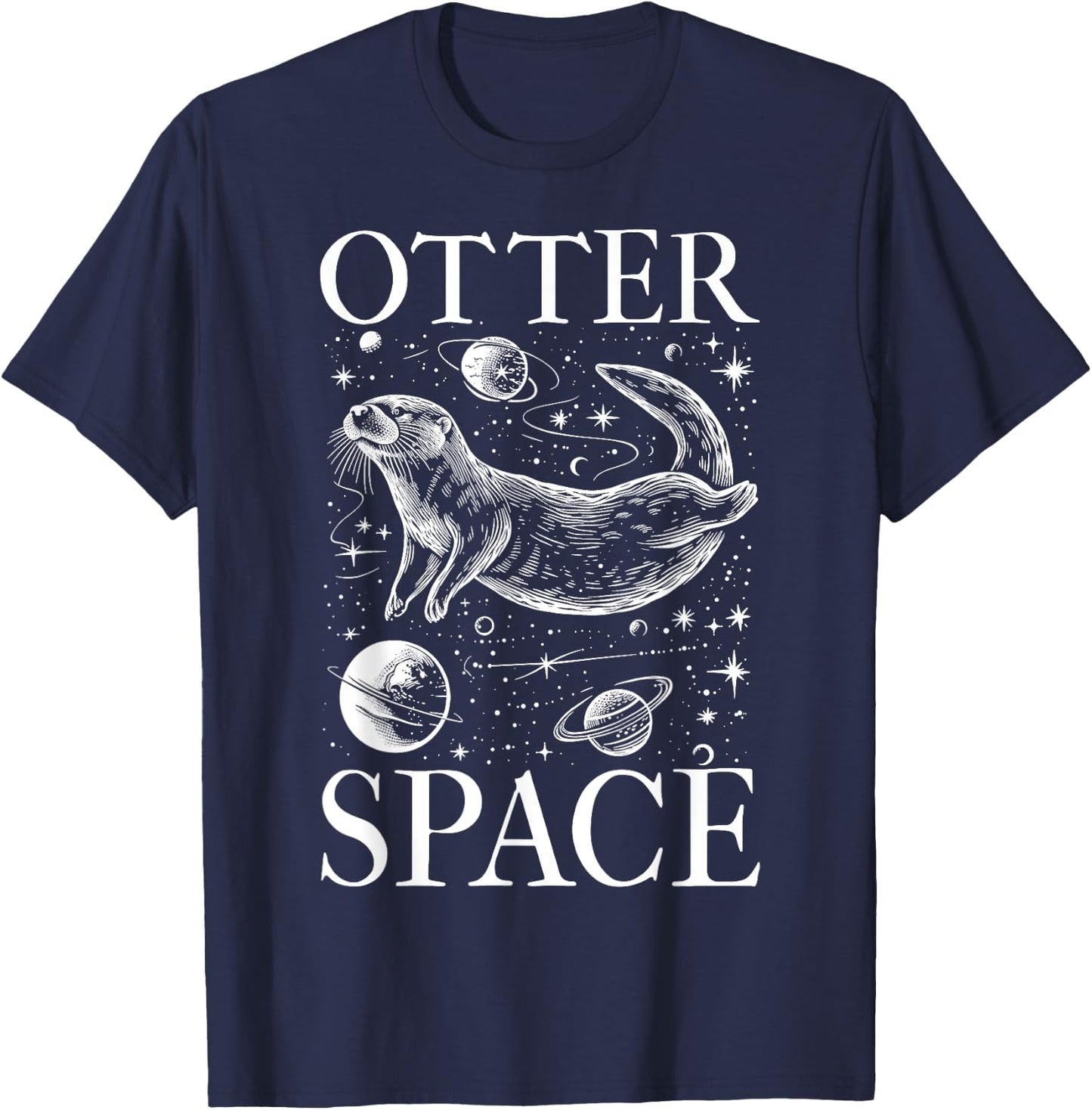 Otter Lover I'm from Otter Space Lustiges Sea Otter Wortspiel T-Shirt - T-Shirt | Navy