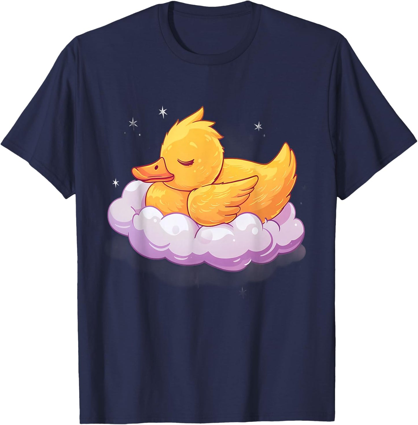 Duck Sleeping Cloud Sleep Duck Sleepy Animal Duck Lover T-Shirt - T-Shirt | Navy