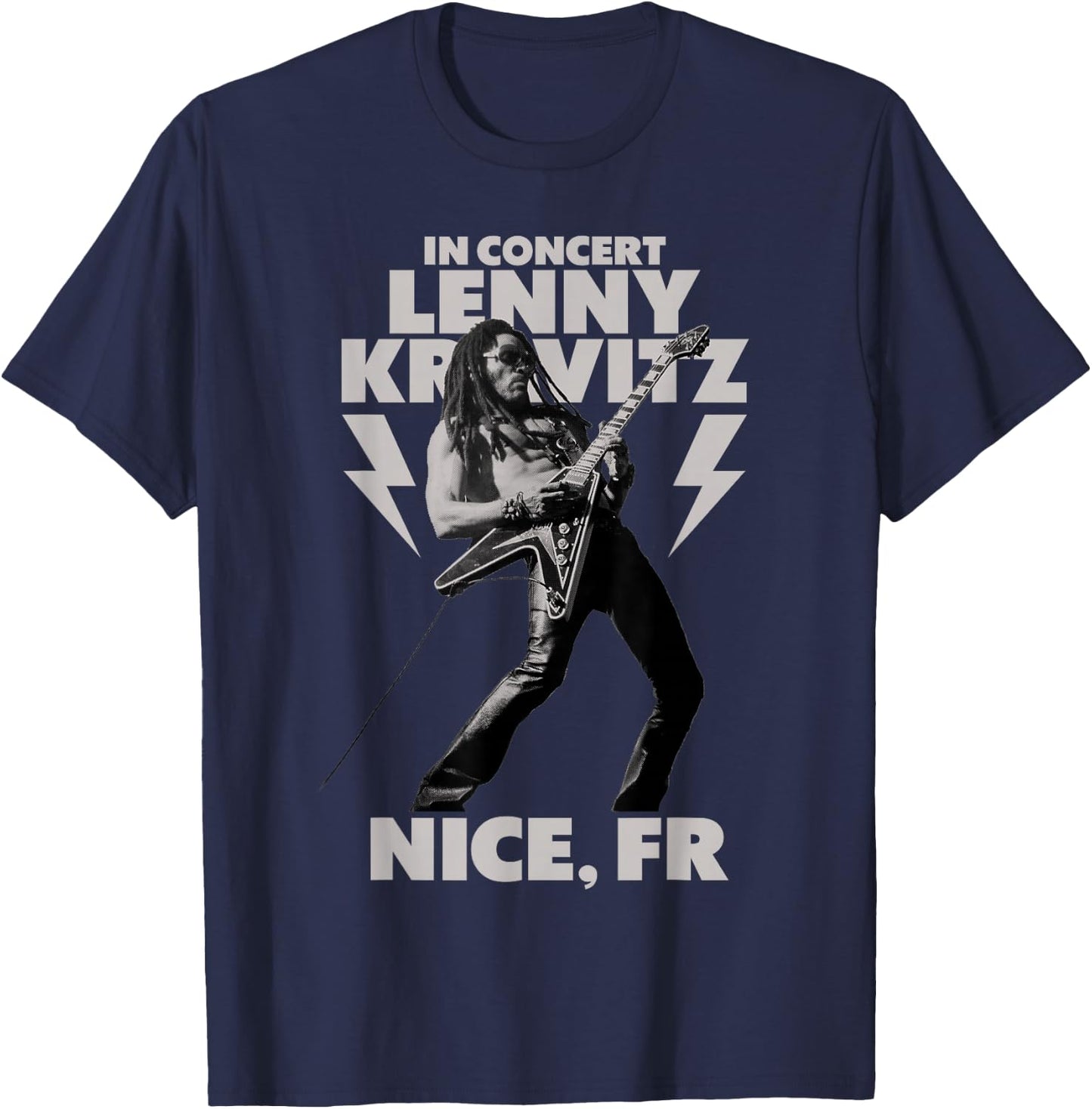 Lenny Kravitz Blue Electric Light Tour 2025 Nice T-Shirt - T-Shirt | Navy