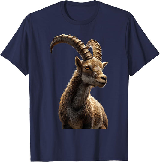 Steinbock Ziege Bock Alpensteinbock Capricorn Süße Ziegen T-Shirt - T-Shirt | Navy