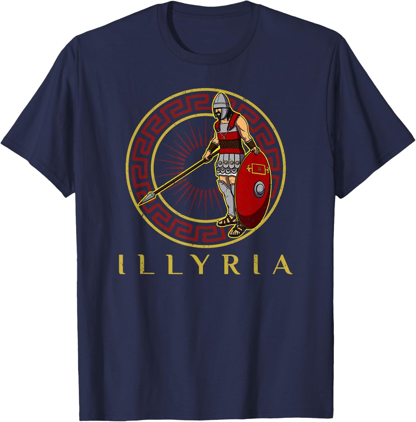 Balkan Souvenir Albanien national Krieger albanisch Training T-Shirt - T-Shirt | Navy