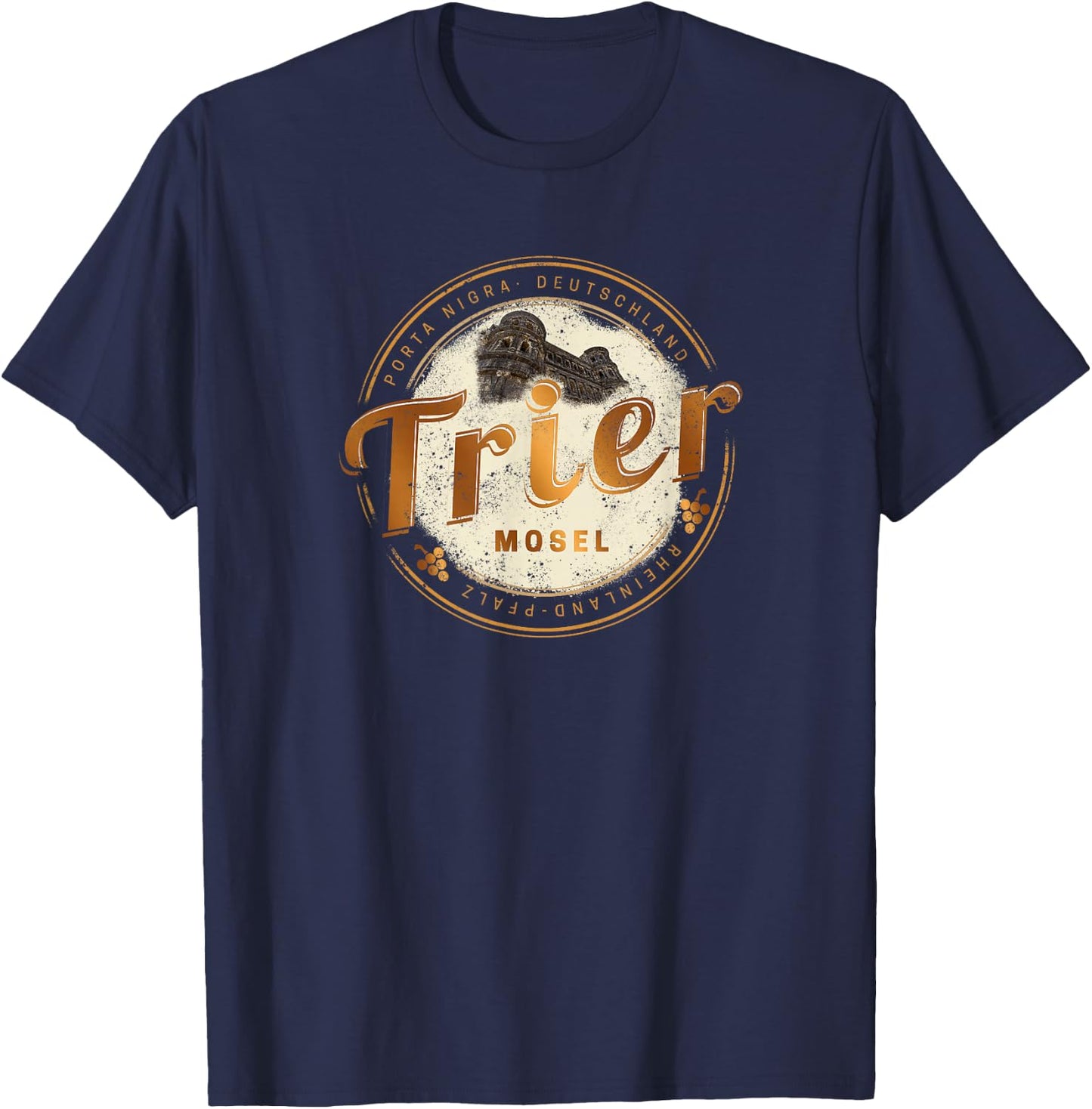 Trier Vintage Mosel Rheinland-Pfalz Deutschland T-Shirt - T-Shirt | Navy