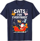 Cats For Everybody Shirt XMas Adult Kids Men Women Christmas T-Shirt - T-Shirt | Navy