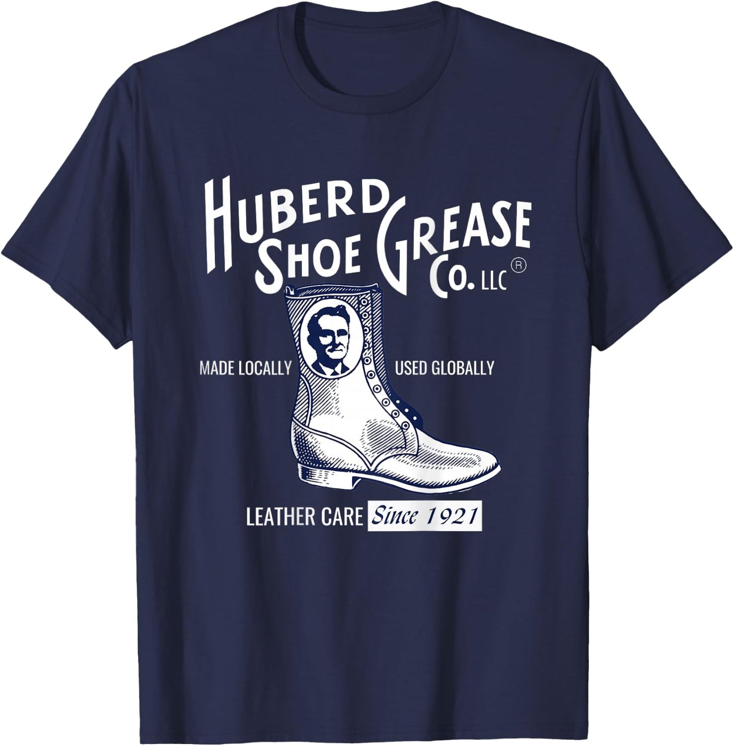 Huberd's Shoe Grease Logo Dark T-Shirt - T-Shirt | Navy