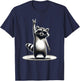 Retro Raccoon Rock Music Gift Men Children Women Funny Raccoon , black T-Shirt - T-Shirt | Navy