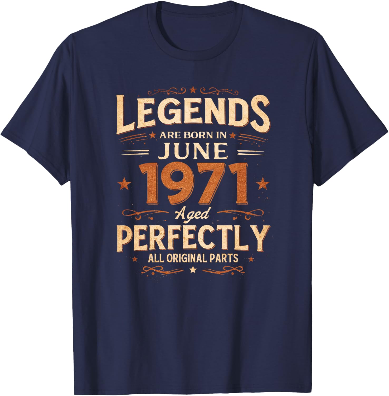 55 Ans Anniversaire Homme Cadeau Juin 1971 Vintage Haut de Gamme T-Shirt - T-Shirt | Navy