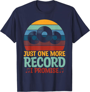 Just One More Record I Promise Vinyl Records T-Shirt - T-Shirt | Navy