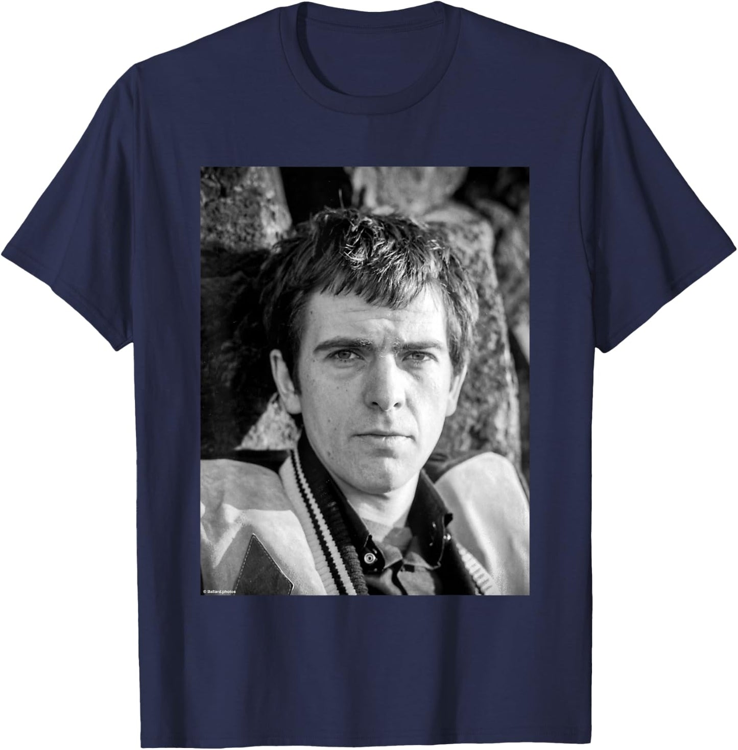 Peter Gabriel of Genesis Photo by Allan Ballard T-Shirt - T-Shirt | Navy