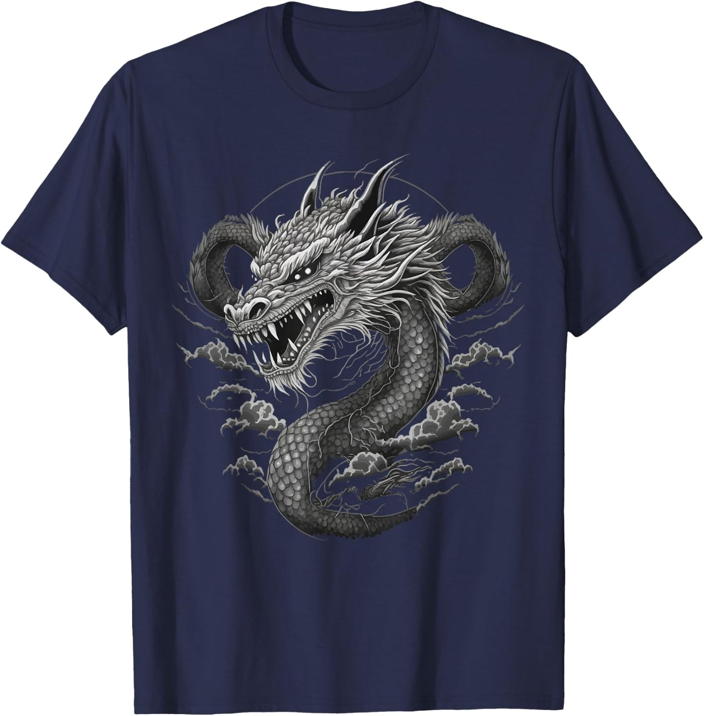 Dragon , black T-Shirt - T-Shirt | Navy