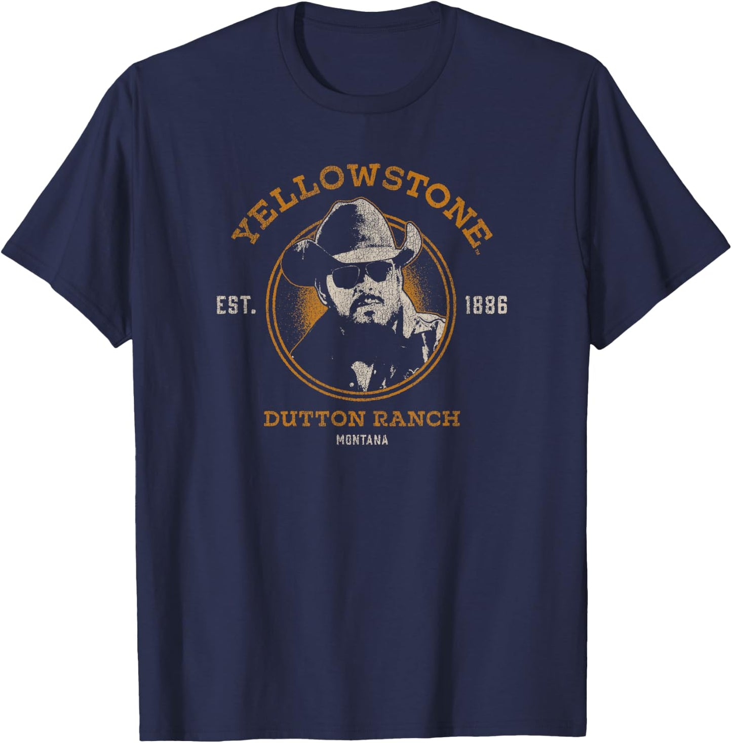 Yellowstone Dutton Ranch Rip Wheeler Look T-Shirt - T-Shirt | Navy
