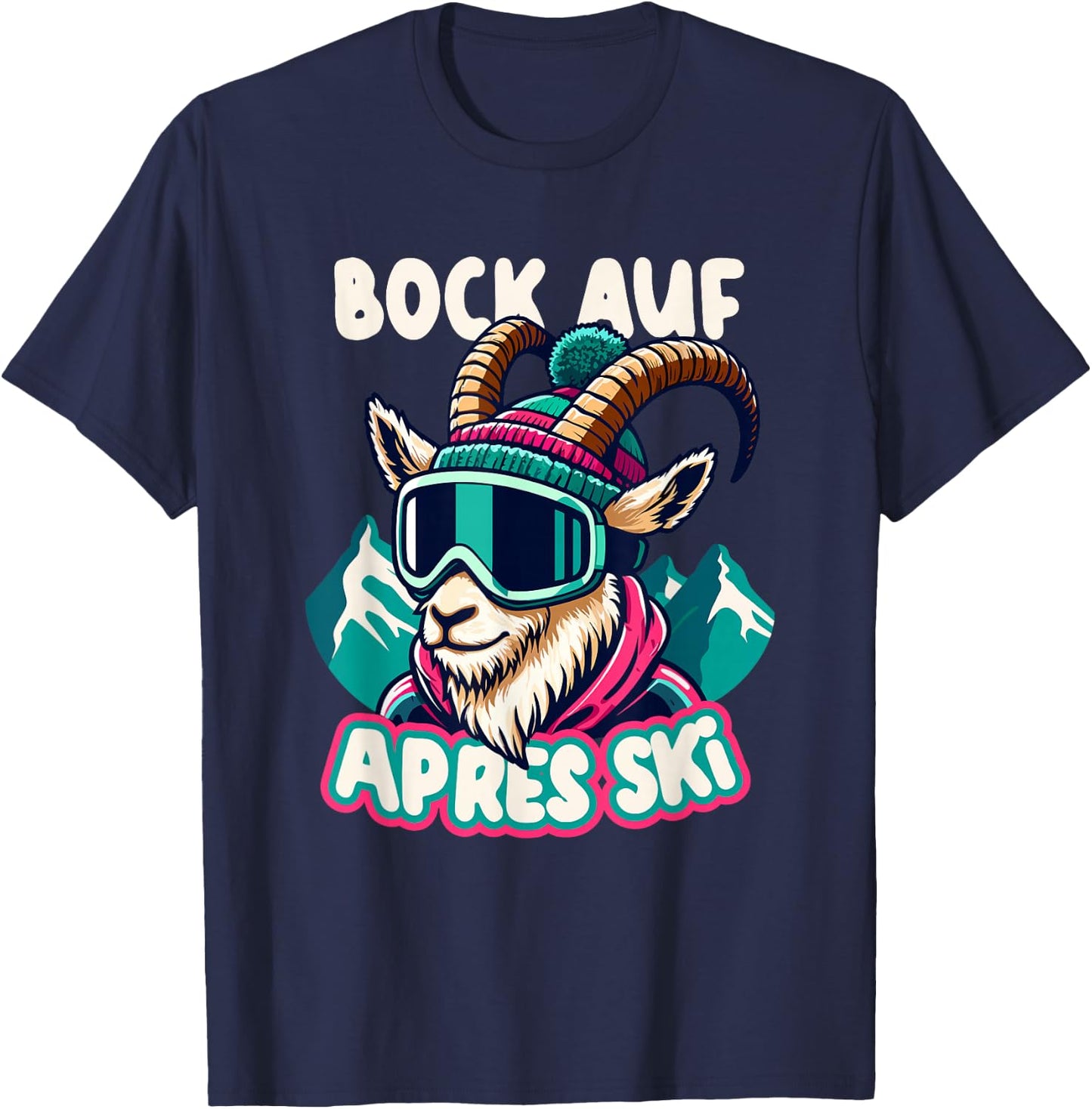 Bock auf Apres-Ski Holiday Winter Party Outfit , black T-Shirt - T-Shirt | Navy