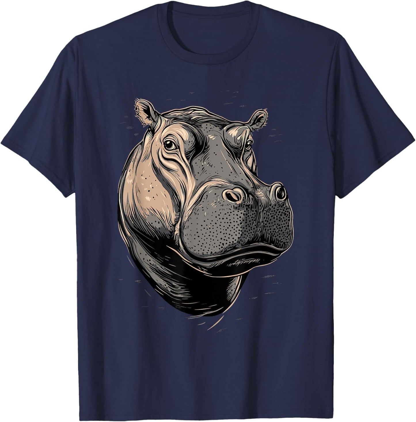 Hippo Hippo Hippopotamus Sweet Hippos T-Shirt - T-Shirt | Navy
