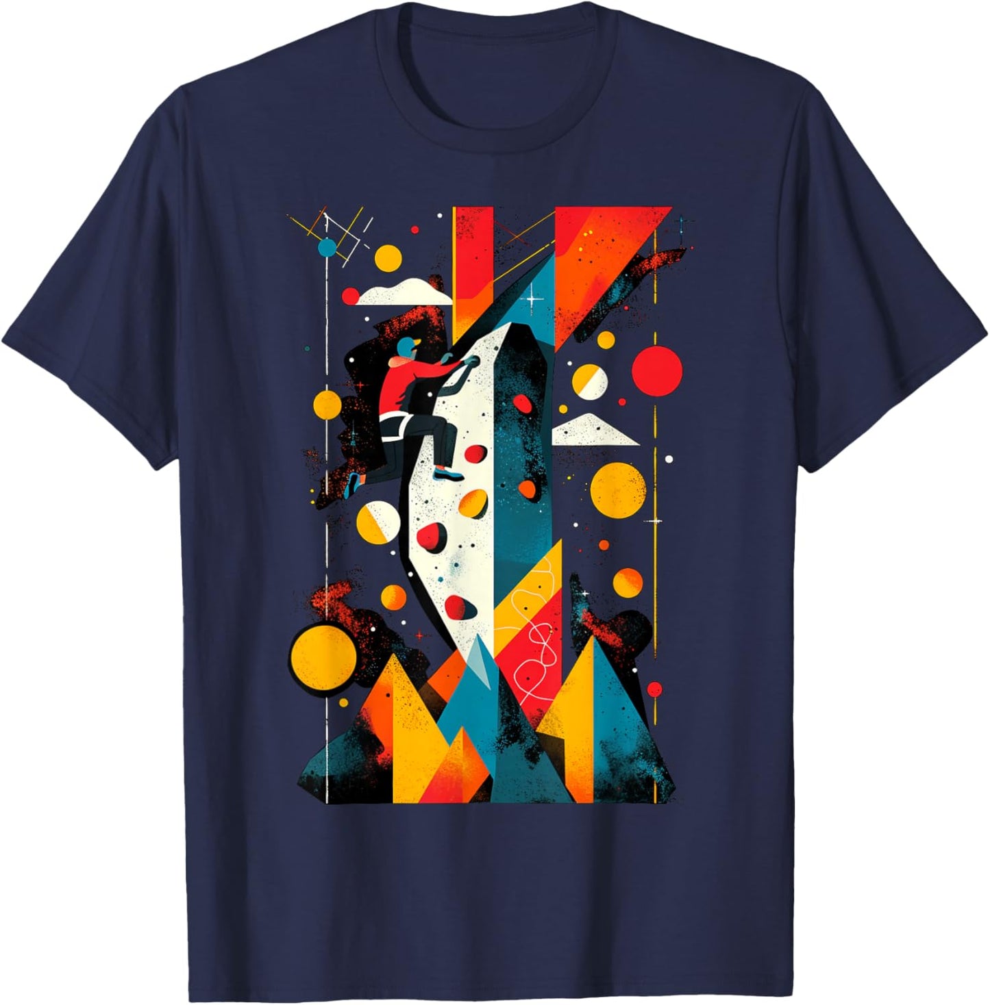 Artsy Boulderer About Abstract Art Bouldering , black T-Shirt - T-Shirt | Navy