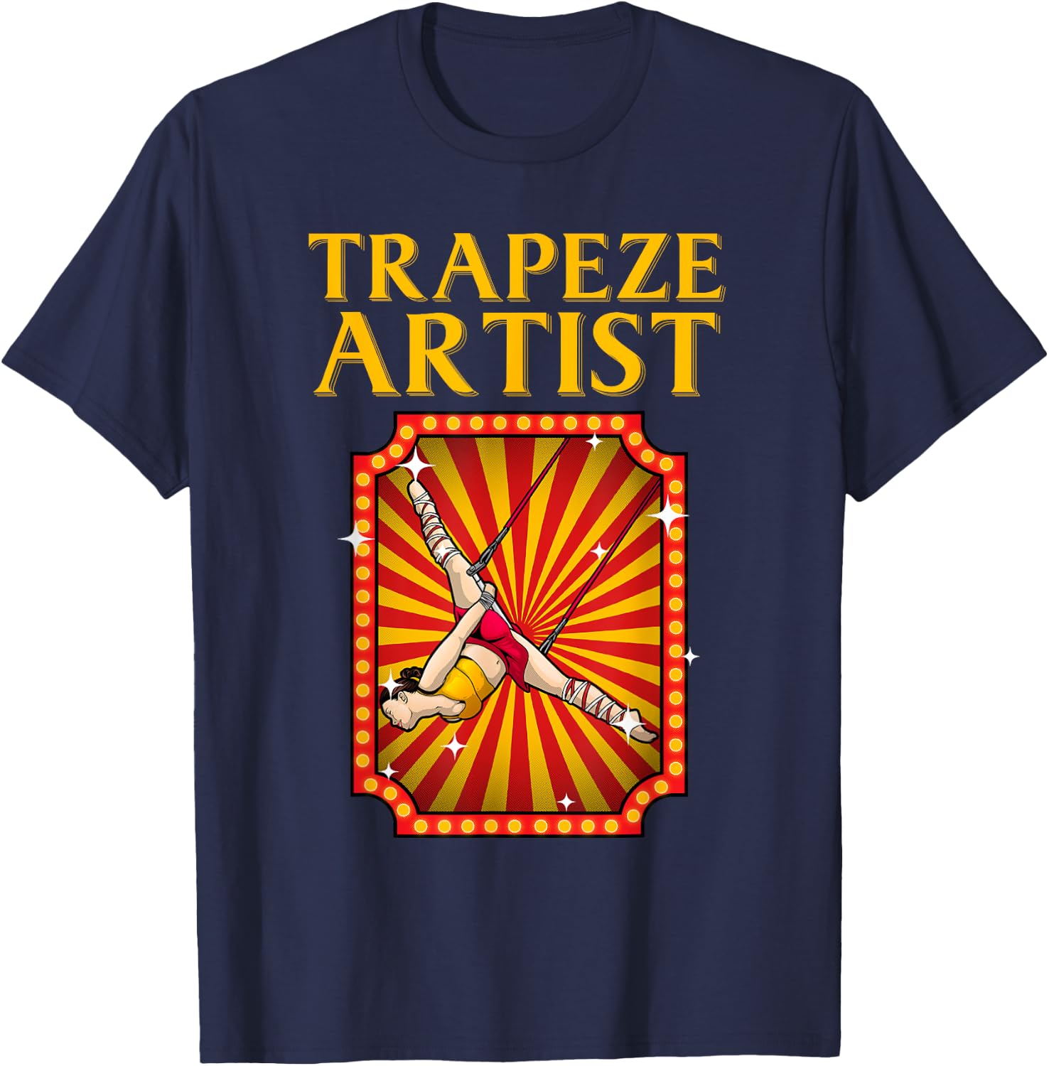 Funny Trapeze Artist Costume Design Kids Men Women Circus T-Shirt - T-Shirt | Navy