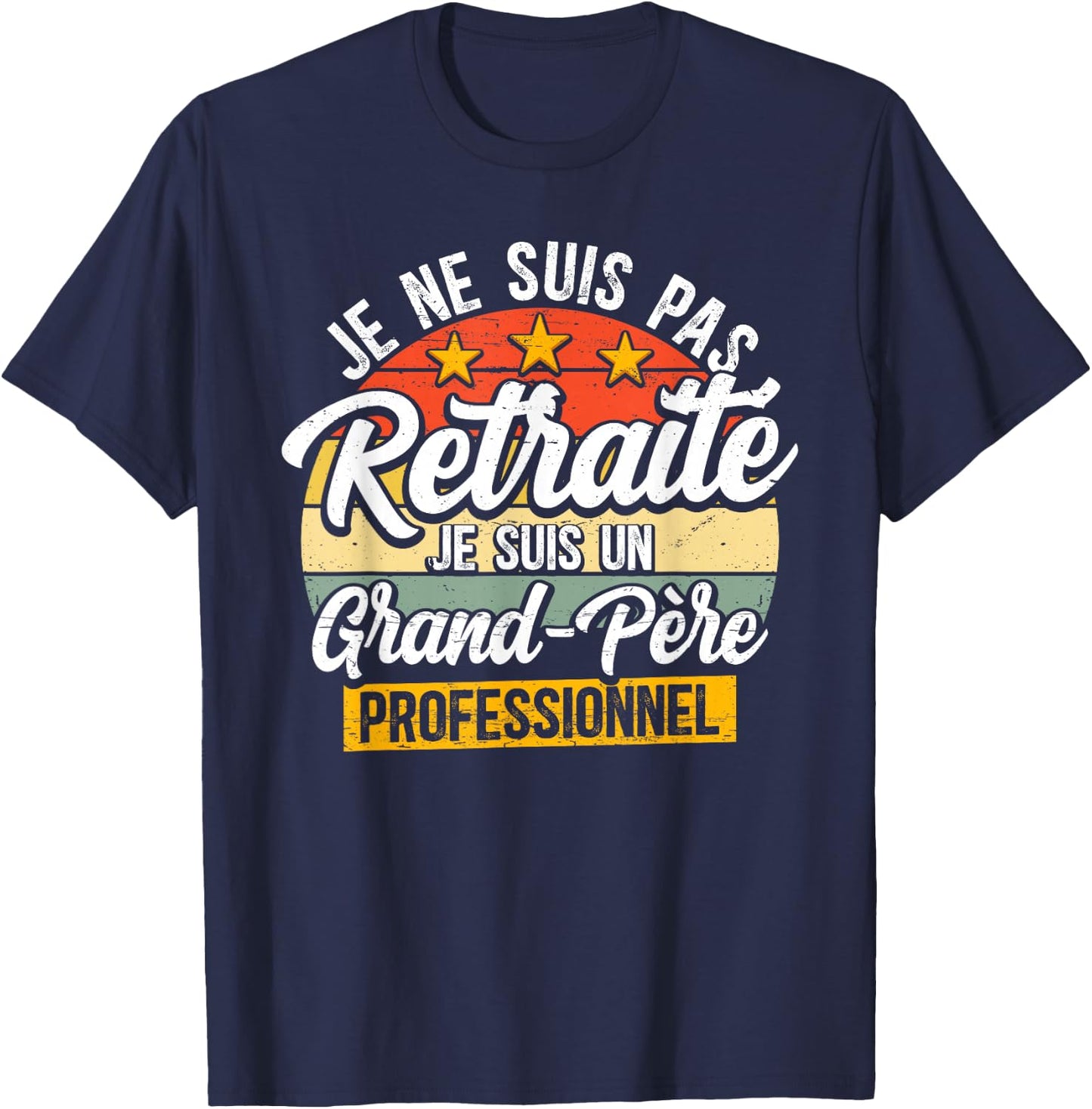 Grandpa Professional Grandfather Grandparent Retired Gift Grandpa T-Shirt - T-Shirt | Navy