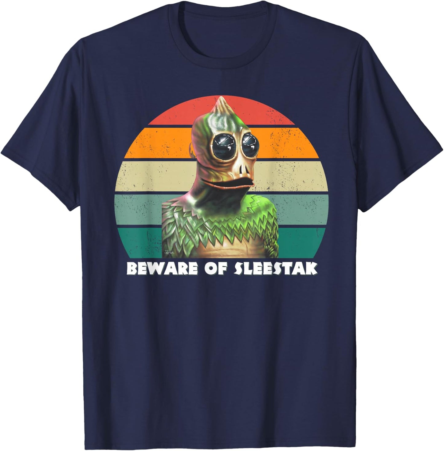 Sleestak, Funny land Of The Lost Shirt, Classic Televison T-Shirt - T-Shirt | Navy