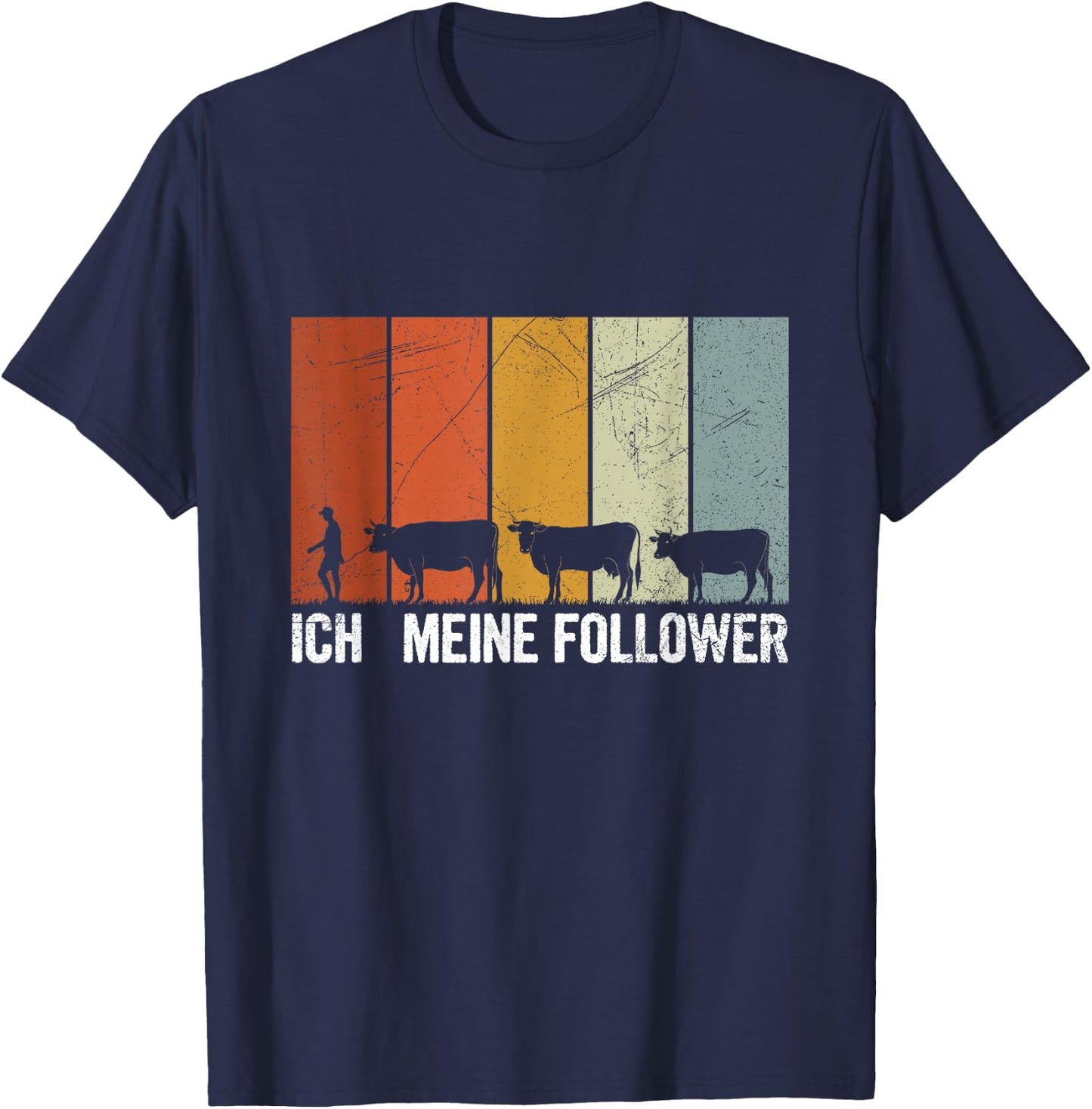 Men's with German Text "Ich Meine Follower Reef Farmer" T-Shirt - T-Shirt | Navy