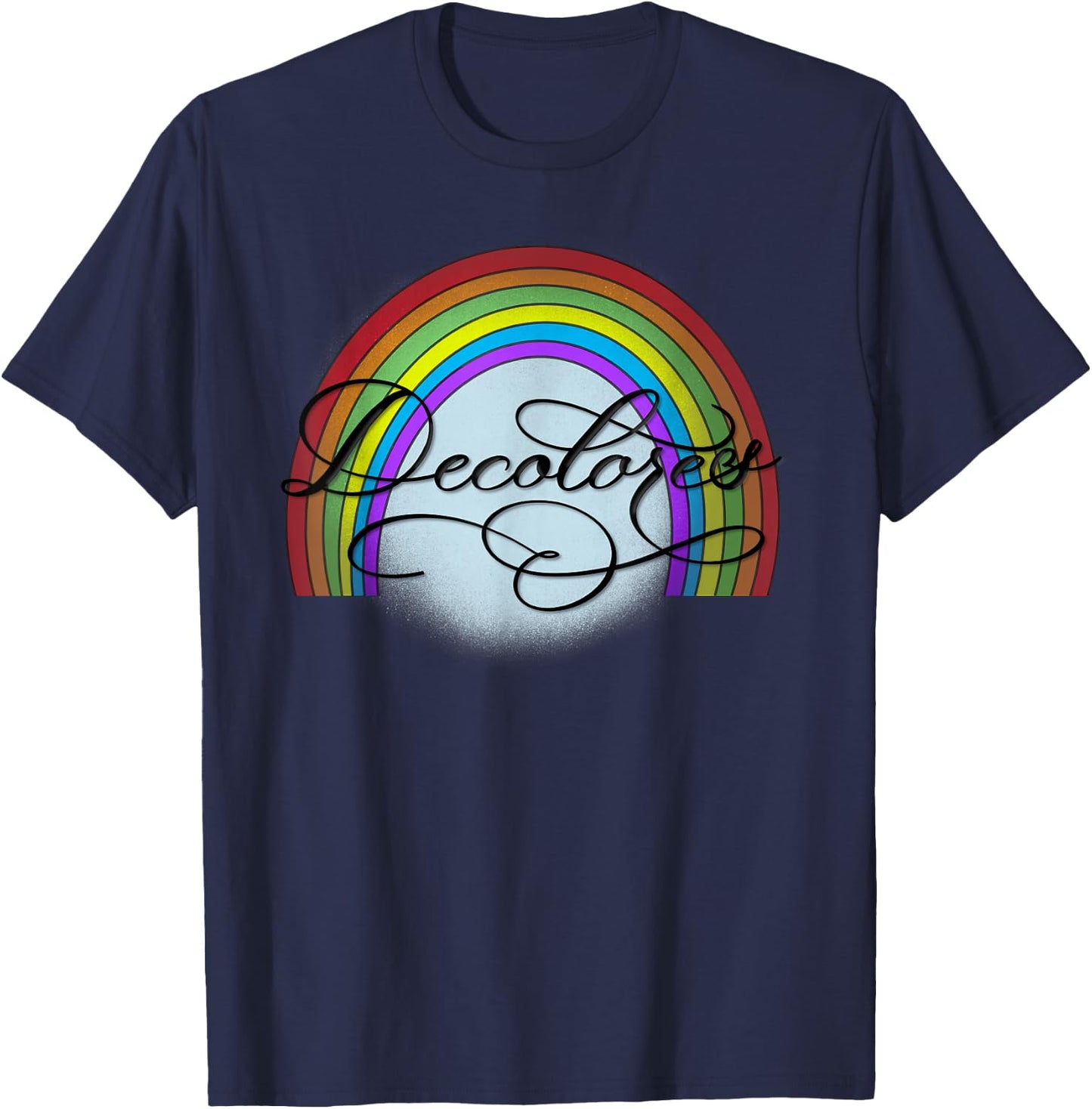 DeColores Cursillo Rainbow Faith Religion T-Shirt - T-Shirt | Navy