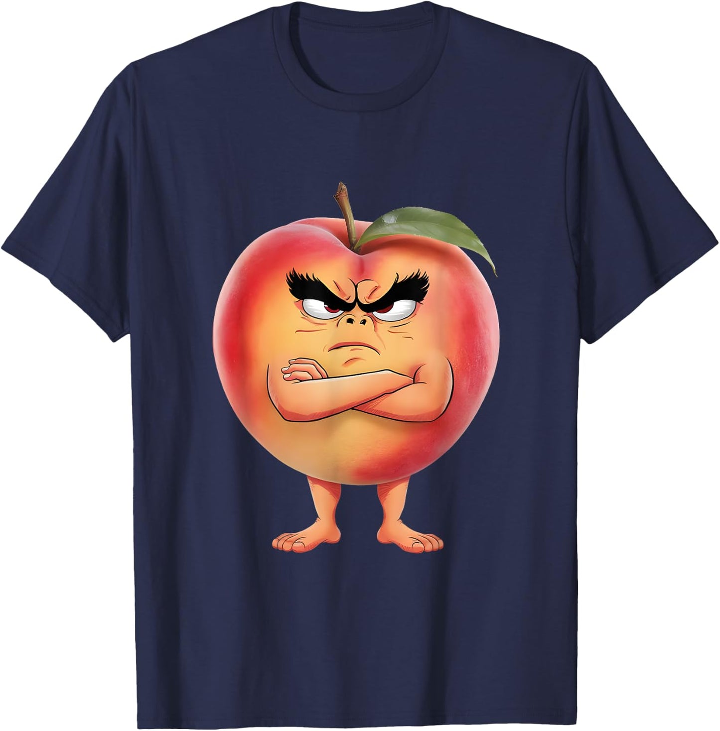 Fruits à la pêche en colère T-Shirt - T-Shirt | Navy