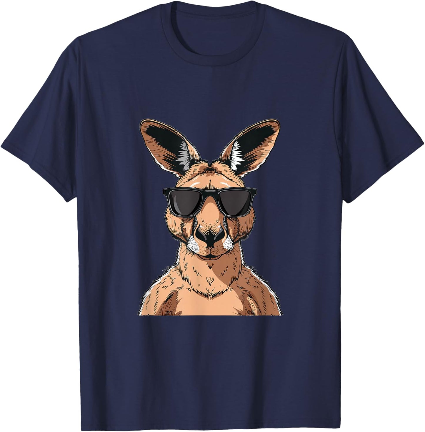 Kangaroo Sunglasses Lover Graphic T-Shirt - T-Shirt | Navy