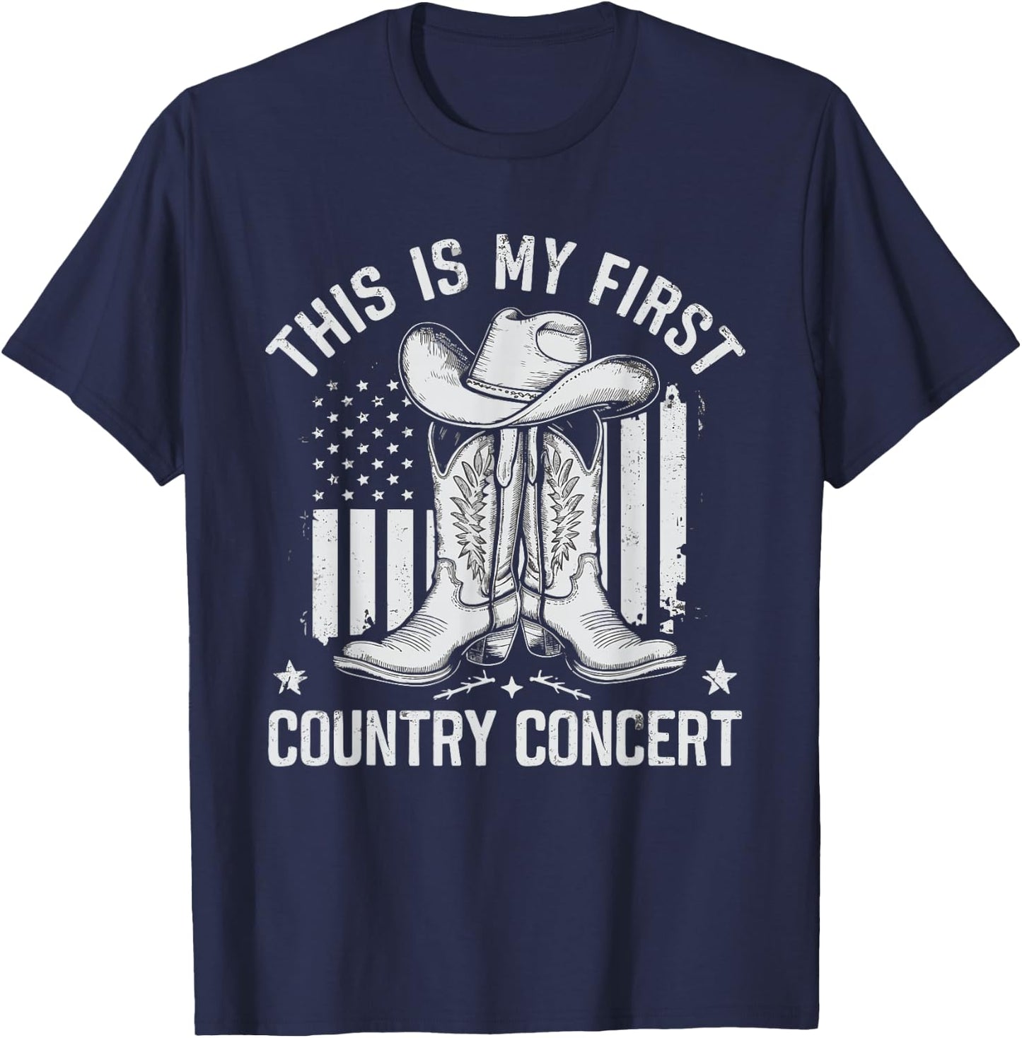 This Is My First Country Concert T-Shirt - T-Shirt | Navy
