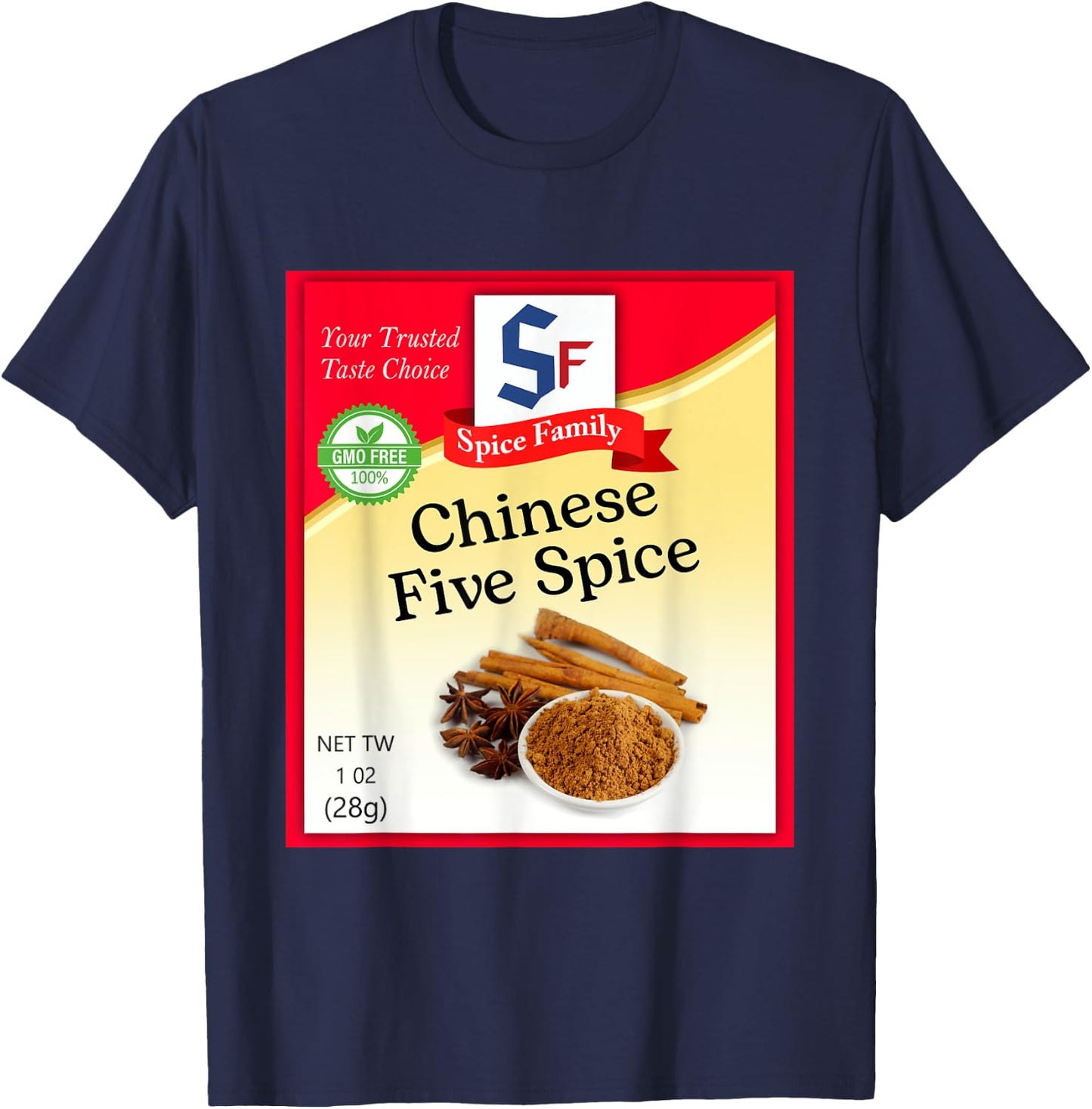 Chinese Five Spice Condiment Holiday Spice Group Costumes T-Shirt - T-Shirt | Navy