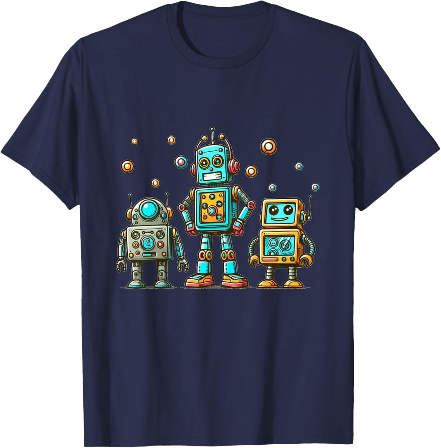 Kids Robot Science Technology Future | Kids Girls & Boys , Blue, 2 T-Shirt - T-Shirt | Navy