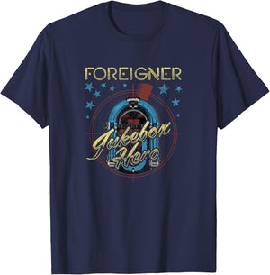 Heroes Juke Box Foreigner T-Shirt - T-Shirt | Navy