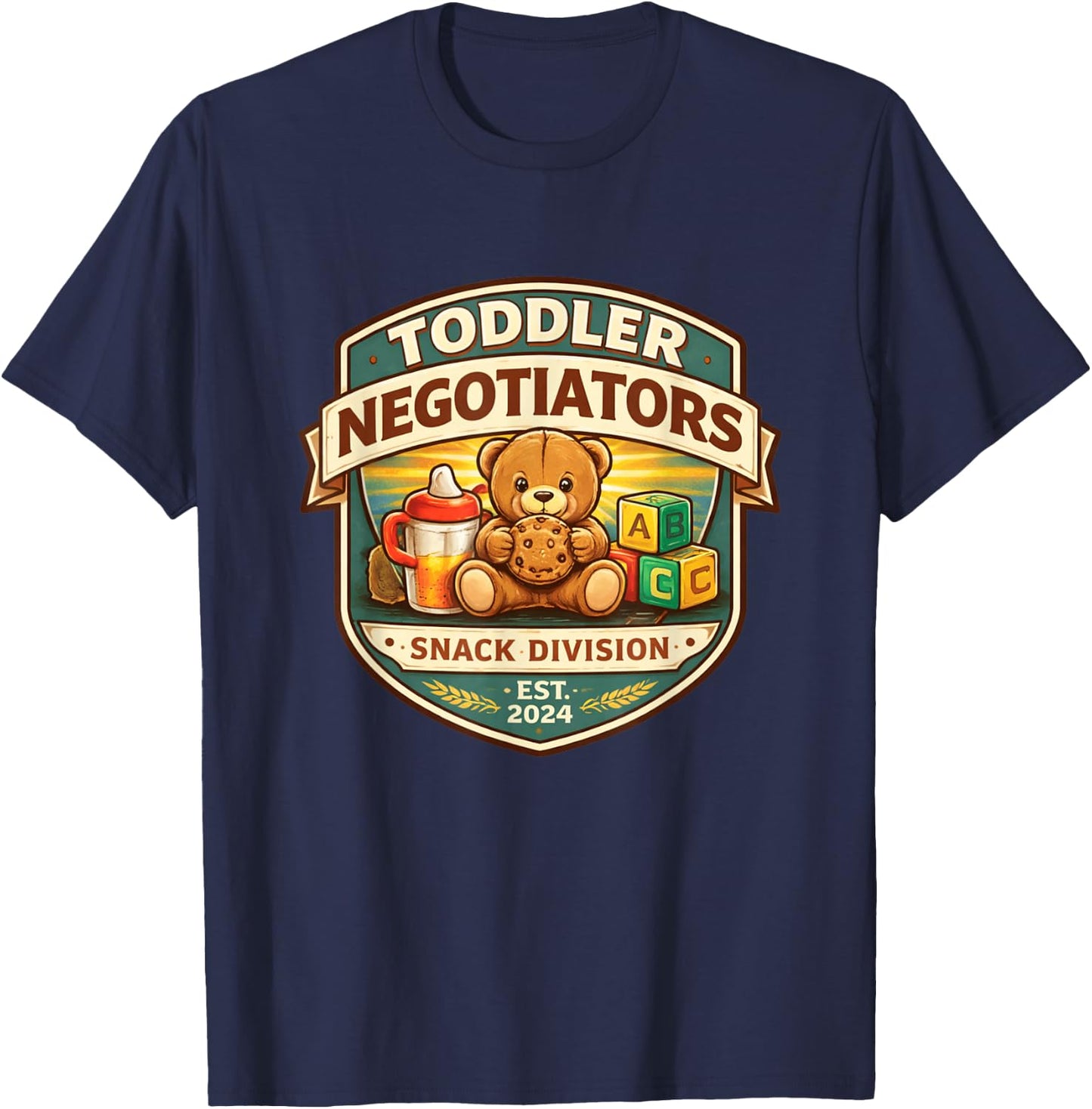 Professional Toddler Negotiator Funny Parenting Quotes T-Shirt - T-Shirt | Navy