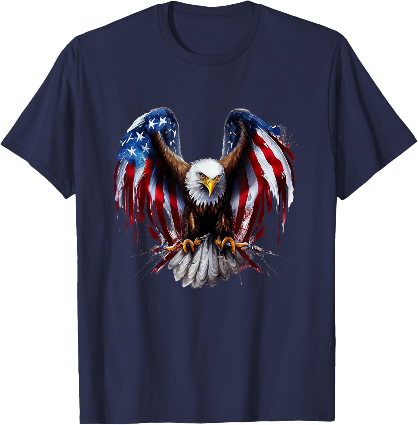 US Flagge als Adler - USA Flagge T-Shirt - T-Shirt | Navy