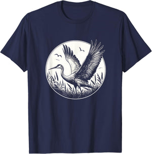 Canada Crane Bird Graphic Design T-Shirt - T-Shirt | Navy