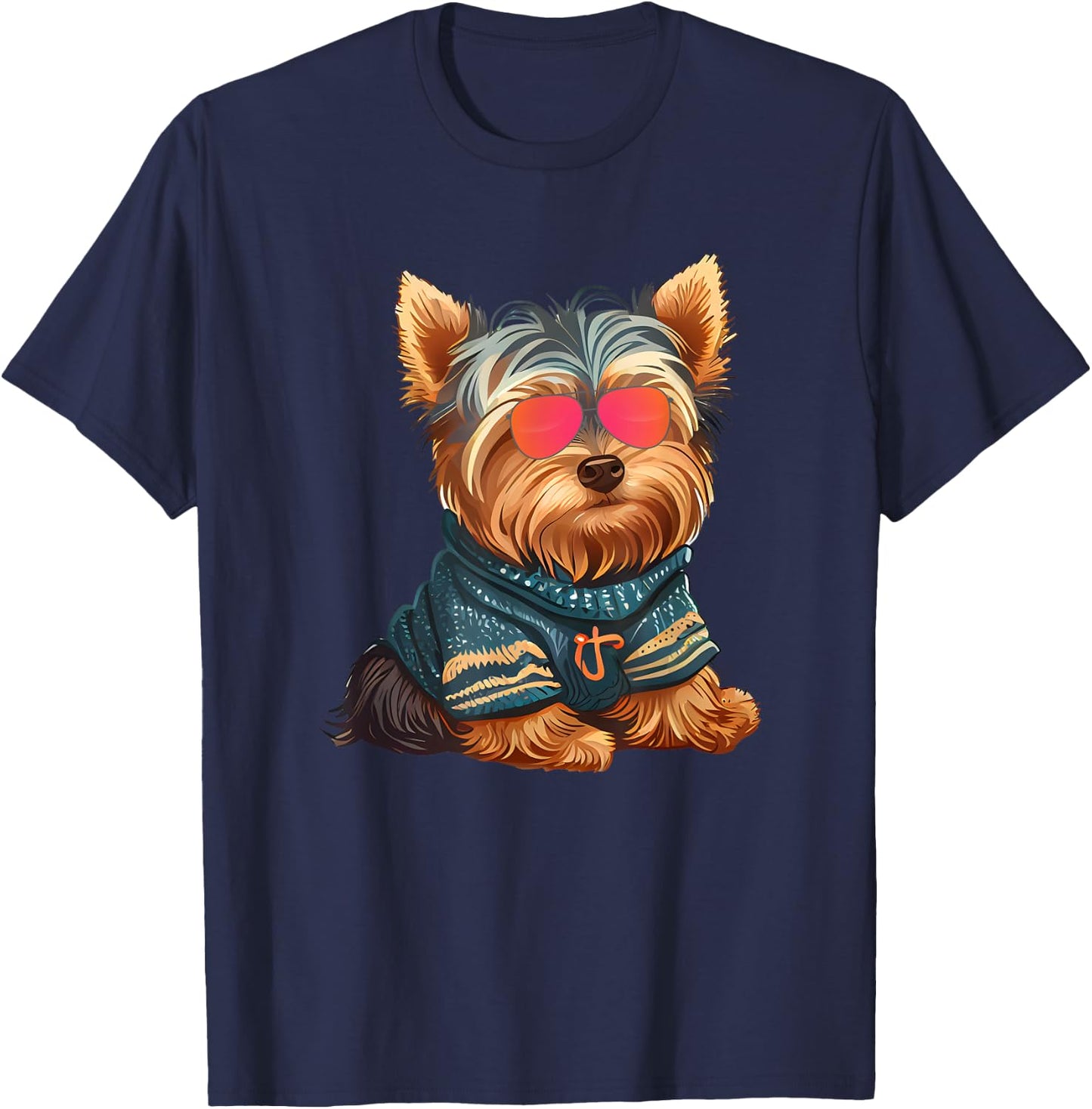Yorkshire Terrier Shirt Yorkie Dog Men's Graphic T-Shirt - T-Shirt | Navy