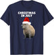 Christmas in July Capybara Ok I Pull Up T-Shirt - T-Shirt | Navy