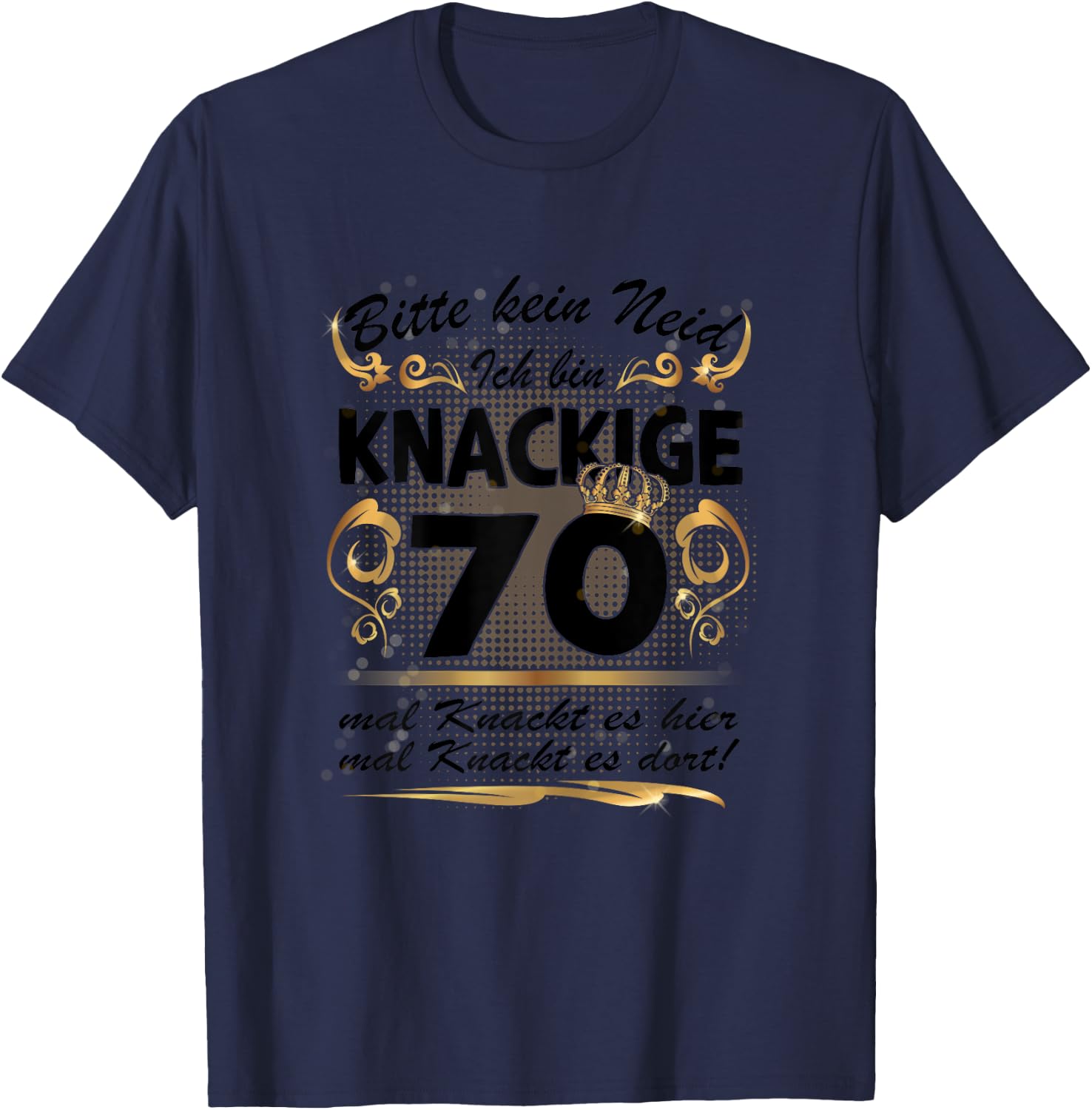 Women's 70 Years Old Grandma Mama 70th Birthday Sayings Funny Women , White, s T-Shirt - T-Shirt | Navy