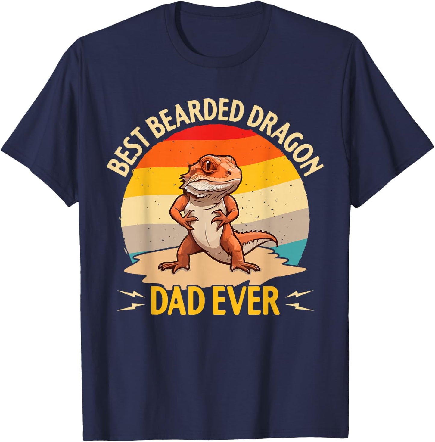 Best Bearded Dragon Dad Ever T-Shirt - T-Shirt | Navy