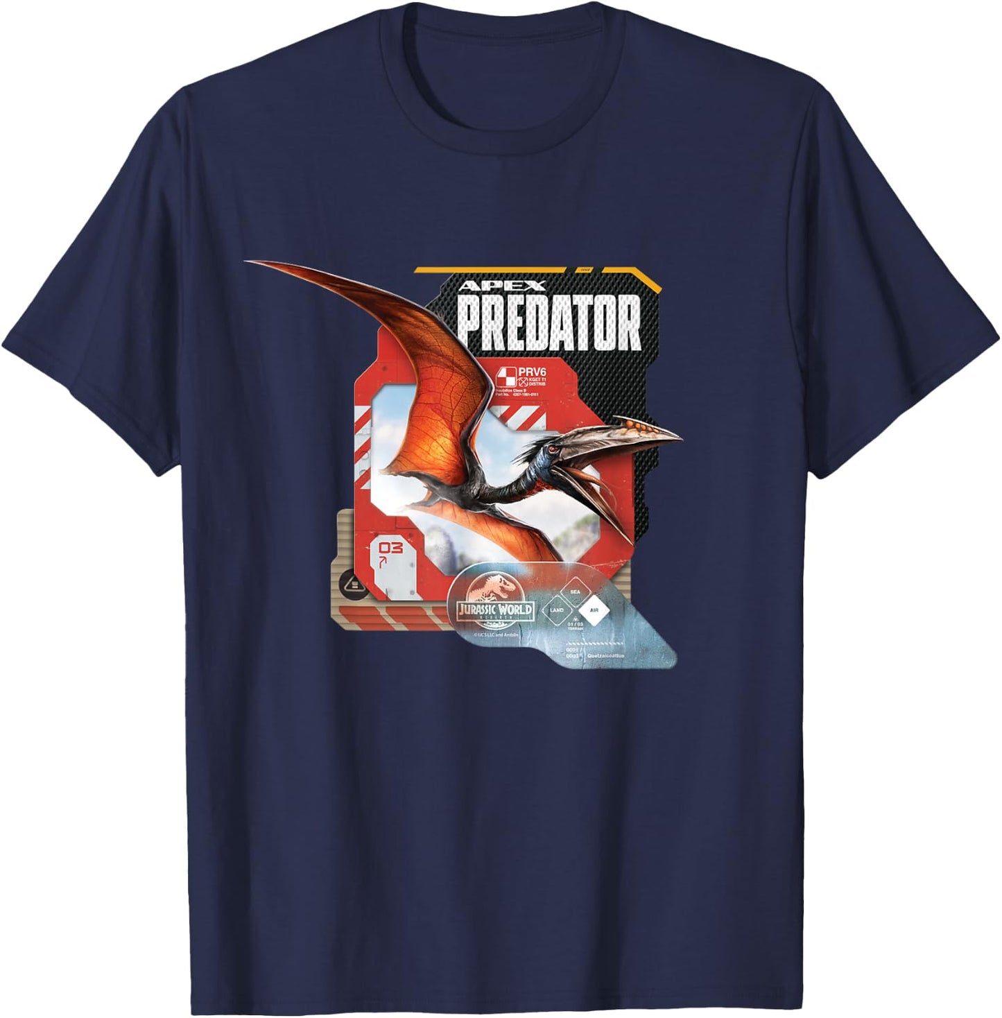 Jurassic World Rebirth Quetzalcoatlus Apex Predator T-Shirt - T-Shirt | Navy