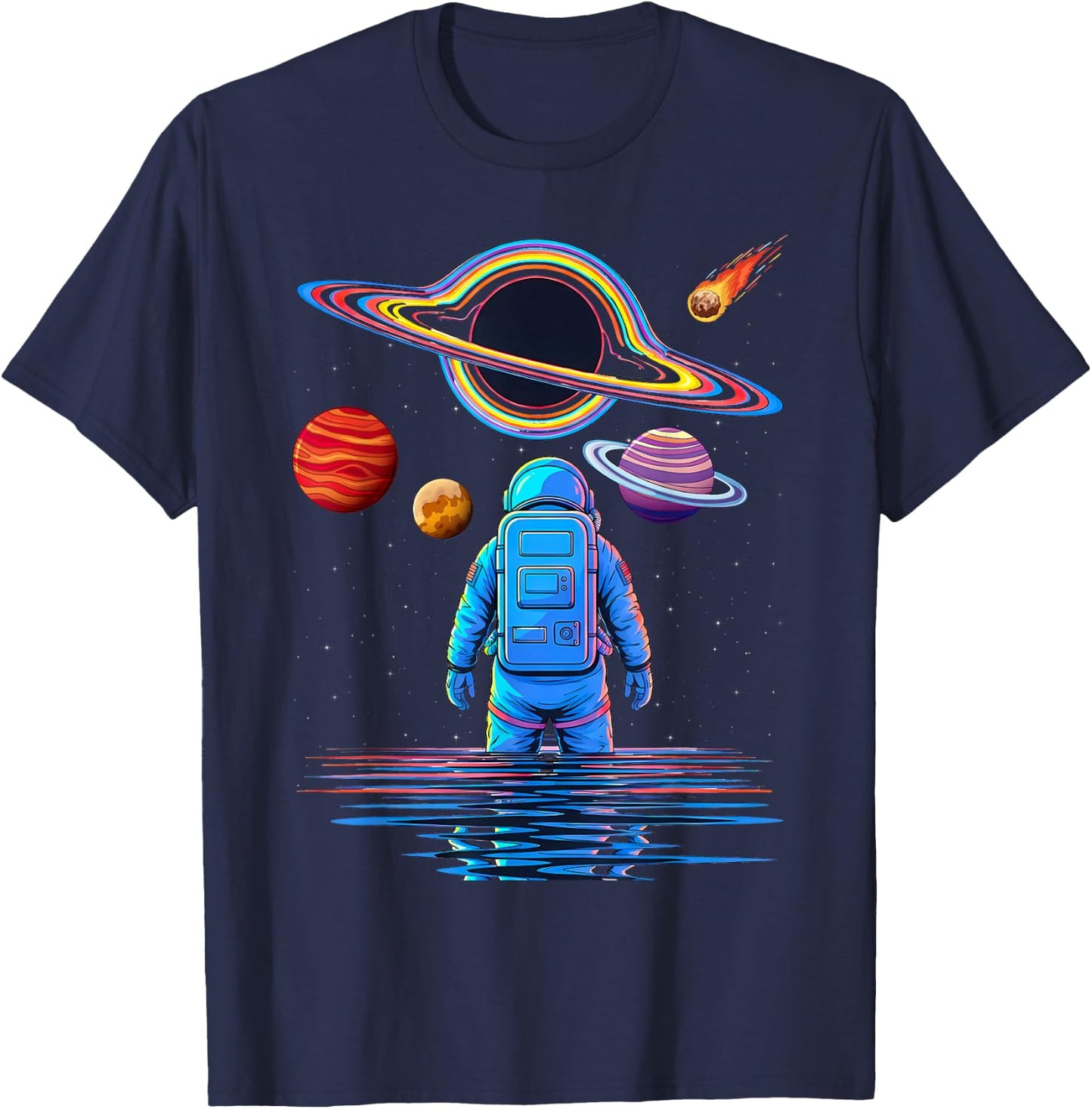 Black Hole Physics Universe Astrophysicist Astrophysics Kids T-Shirt - T-Shirt | Navy