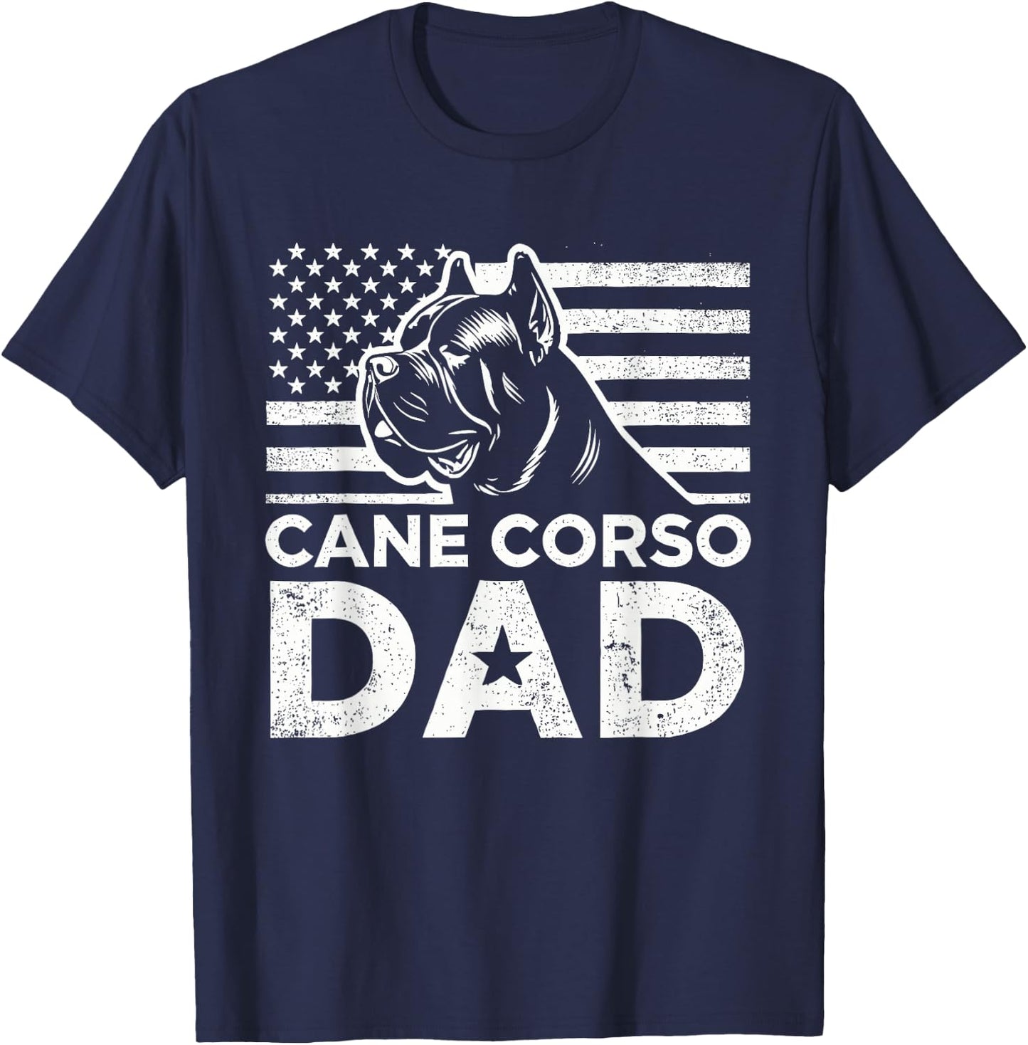 Italian Dog Cane Corso Mastiff Owner Dog Breed Patriotic T-Shirt - T-Shirt | Navy