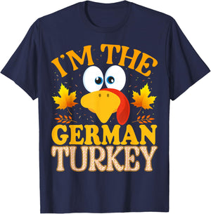 Thanksgiving I'm The German Turkey Matching T-Shirt - T-Shirt | Navy