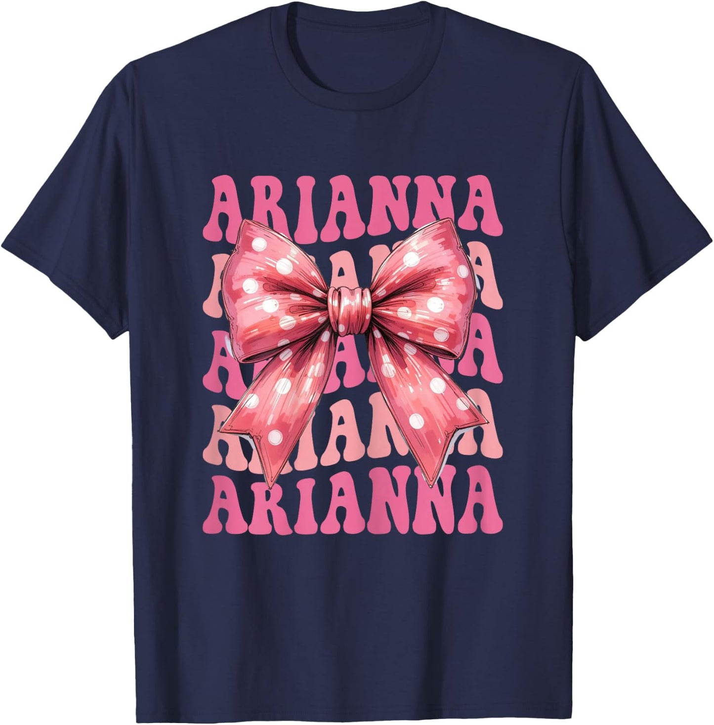Arianna Nœud Coquette Esthétique pour Femmes Filles T-Shirt - T-Shirt | Navy