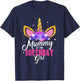 Mummy Of The Birthday Girl Unicorn Mum Birthday Princess T-Shirt - T-Shirt | Navy