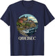 Retro Quebec Souvenir Canada Souvenir / Quebec T-Shirt - T-Shirt | Navy